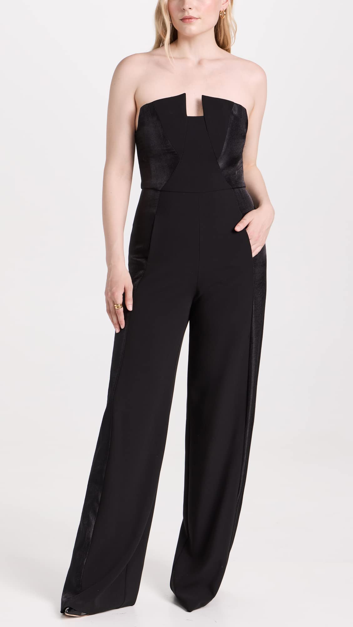 Black Halo Women's Lena Jumpsuit, Black, 12