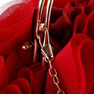 Purses and Handbags for Women Clutch Purse Party Clutch Shoulder Bags with Detachable Strap (Red) One Size
