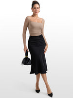 Load image into Gallery viewer, PINKMSTYLE Mesh Square Neck Long Sleeve Shapewear Bodysuit for Women Sexy Date Night Outfit, Clubwear Going Out Tops Khaki
