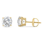 Load image into Gallery viewer, 0.20-2.00 cttw Certified NATURAL Diamond Stud Earrings for Women 14 Karat Gold Earrings 4 Prong Setting with Screw Back Studs Fine Jewelry (white-gold, 0.20 cttw)
