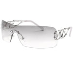 Load image into Gallery viewer, Rimless Y2k Sunglasses For Women Men Rectangle Vintage glasses Fashion Flame Metal Sunglass Frameless Retro Eyewear
