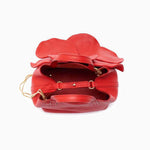 Load image into Gallery viewer, DEBIMY Women&#39;s Floral Clutch Purse PU Leather Flower Evening Bags Party Prom Handbag Wedding Crossbody Bucket Purse Red
