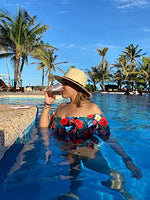 Load image into Gallery viewer, FURTALK Womens Mens Wide Brim Straw Panama Hat Fedora Summer Beach Sun Hat UPF Straw Hat for Women
