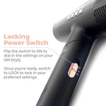 Load image into Gallery viewer, Skin Research Institute DryQ “Smart” Hair Dryer - Super Lightweight, Foldable - Powerful, Quiet Motor - Infrared and Ionic Technology - 3 Magnetic Attachments - Heat Control with Locking Switch
