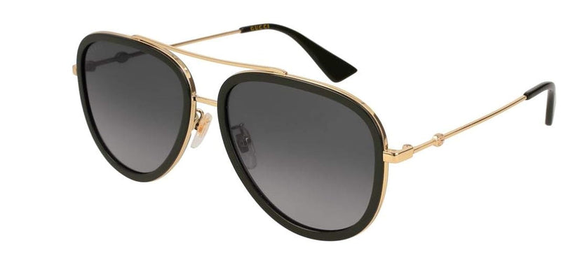 Gucci Womens Polarized UV Protection Aviator Sunglasses Gold O/S