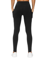 Load image into Gallery viewer, THE GYM PEOPLE Thick High Waist Yoga Pants with Pockets, Tummy Control Workout Running Yoga Leggings for Women (Small, Black)
