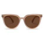Load image into Gallery viewer, SOJOS Trendy Cat Eye Round Polarized Sunglasses for Women Fashion UV Protection Sunnies Sunglasses SJ2175, Brown Frame/Brown Lens
