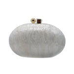 Load image into Gallery viewer, GSYPS Acrylic Evening Clutch Bag for Women Shell Shape Shoulder Crossbody Bag Glitter Marble Purse Handbag Pearl White
