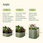 Load image into Gallery viewer, Vego garden Raised Garden Bed Kits, 17&quot; Tall 6 in 1 Modular Metal Raised Planter Bed for Vegetables Flowers Patio Ground Planter Box-Olive Green
