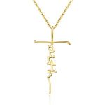 Load image into Gallery viewer, PRAYMOS Gold Faith Cross Necklace for Women Sterling Silver Dainty Necklace Christian Religious Confirmation Jewelry Gifts for Women …
