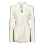 Load image into Gallery viewer, YSMLOIU 3 Pieces Womens Satin Suits Slim Fit Suit for Women Casual Dressy Pantsuits Womens' Tuxedo Formal Outfits Red 10
