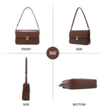 Load image into Gallery viewer, LAFESTIN Split Leather Shoulder Bags For Women with Adjustable Strap, Trendy Crossbody Purses For Women, Designer Inspire Handbags, Caramel Brown
