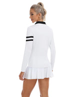 Load image into Gallery viewer, Soneven Womens Golf Shirts Moisture Wicking Long Sleeve Polo Shirts Collared V-Neck Golf Polos Shirts
