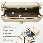 Load image into Gallery viewer, FOXLOVER Women&#39;s Crossbody Handbags Genuine Leather Small Shoulder Bag Purses for Women Quilted Chain Lady Casual Lattice
