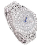 Load image into Gallery viewer, Charles Raymond Mens Watch w/Matching Iced Rolly Hip Hop Bracelet - Big Rhinestones on Trim and Elegant Baguette Time Indicators on Dial - Master Bling Designer - ST10226B (Silver)
