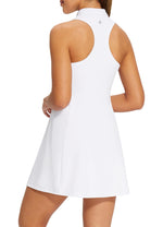 Load image into Gallery viewer, baleaf Womens Golf Dress Sleeveless Tennis Dresses with Built in Shorts Pockets Racerback Workout Athletic White M
