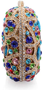 Load image into Gallery viewer, MOSSMON Luxury Crystal Clutch Rhinestones Evening Bag (Gold/colorful)
