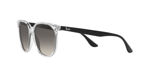 Ray-Ban Women's RB4378 Square Sunglasses, Transparent/Grey Gradient, 54 mm