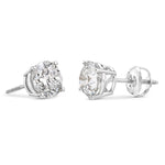 Load image into Gallery viewer, 0.20-2.00 cttw Certified NATURAL Diamond Stud Earrings for Women 14 Karat Gold Earrings 4 Prong Setting with Screw Back Studs Fine Jewelry (white-gold, 0.20 cttw)
