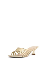 Load image into Gallery viewer, Michael Kors Women's Haisley Kitten Heel Sandal, Pale Gold, 9
