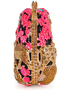 Load image into Gallery viewer, Rhinestone Crystal Evening Clutch Bag Animal Pattern Designer Purses for Women Red Medium
