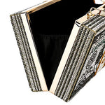 Load image into Gallery viewer, Classic Dollar Style Evening Bags With Diamond Shoulder Bag Wallet Clutch Gray
