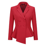 Load image into Gallery viewer, YUNCLOS Womens Suits 2 Piece Set Business Casual Double Breasted Blazer and Pantsuits for Work Office Red
