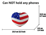 Load image into Gallery viewer, Boutique De FGG The American National Flag Crystal Clutch Purse for Women Evening Bags Party Chain Shoulder Handbags,Mini,Heart
