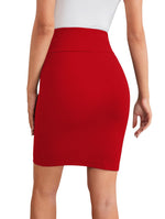 Load image into Gallery viewer, Sweet Hearts Mini Pencil Skirt for Women- Above Knee Silky Basic Bodycon Skirt Made in USA (Red, X-Small)

