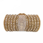 Load image into Gallery viewer, Boutique De FGG Sparkly Gold Crystal Clutch Purse for Women Evening Bags with Spikes Wedding Party Rhinestone Clutch Handbag,Mini
