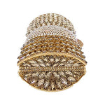 Load image into Gallery viewer, Boutique De FGG Sparkly Gold Crystal Clutch Purse for Women Evening Bags with Spikes Wedding Party Rhinestone Clutch Handbag,Mini
