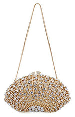 Load image into Gallery viewer, Mossmon Crystal Clutch Women Luxury Rhinestone Evening Bag (Gold)
