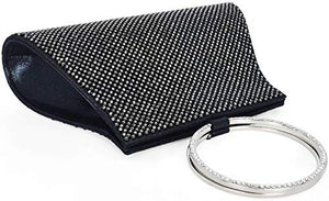 MOSSMON Crystal Clutch Purses Bride and Bridesmaid Handbag Elegant Wristlet Evening Bag for Women
