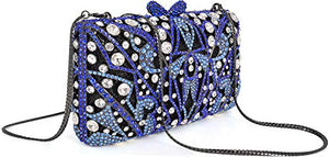 MOSSMON Luxury Crystal Clutch Women Rhinestone Evening Bag for Party and Wedding