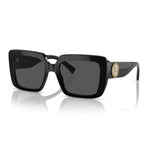 Load image into Gallery viewer, Versace VE4384B GB1/87 54MM Black/Dark Grey Square Sunglasses for Women +BUNDLE with ACCESSORY EYEWEAR KIT

