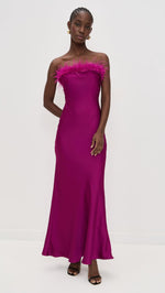 Load image into Gallery viewer, Runaway the Label Women's Ariana Strapless Maxi Dress, Plum, Pink, S
