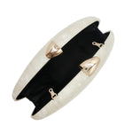 Load image into Gallery viewer, WuDiaoer Cute Shell Shape Acrylic Clutch Trendy Egg Purses and Handbags Bridal Wedding Purse for Women Evening Party, Pearl White
