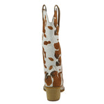Load image into Gallery viewer, ARiderGirl Hanan Women Mid Calf Boots (Cow White Brown, 8.5)
