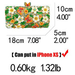 Load image into Gallery viewer, Boutique De FGG Flowers &amp; Butterfly Women Crystal Clutch Evening Bag Wedding Party Rhinestone Handbags (Small,Orange White)
