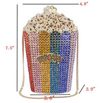 Load image into Gallery viewer, DJBM Luxury Women Popcorn Rhinestone Evening Bag, Crystal Purses, Diamond Clutch for Women Party, Blue
