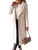 Load image into Gallery viewer, IDEALSANXUN Wool Coats for Women Peacoat Womens Coat Long Ladies Cute Dress Coat Jackets Overcoat Winter Clothes Outfits 2025, Beige, M
