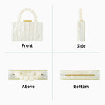Load image into Gallery viewer, Women Acrylic Purses Evening Clutch Bag Marbling Handbags Cross Body Bag with Pearl Chain for Wedding Cocktail Party Prom
