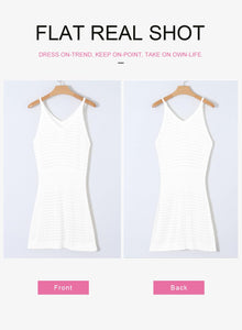 Dokotoo Sexy Swim Cover Up for Women 2025 Summer Fashion Scoop Neck Sleeveless Crochet Hollow Out Knit Mesh Spaghetti Straps Swimsuit Bikini Beach Dress Cruise Essentials Outfits All White Medium
