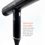 Load image into Gallery viewer, Skin Research Institute DryQ “Smart” Hair Dryer - Super Lightweight, Foldable - Powerful, Quiet Motor - Infrared and Ionic Technology - 3 Magnetic Attachments - Heat Control with Locking Switch
