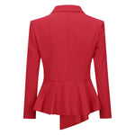 Load image into Gallery viewer, YUNCLOS Womens Suits 2 Piece Set Business Casual Double Breasted Blazer and Pantsuits for Work Office Red
