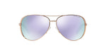 Load image into Gallery viewer, Michael Kors Women's MK5004 Chelsea Aviator Sunglasses, Rose Gold/Purple Mirrored, 59 mm
