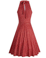 Load image into Gallery viewer, OUGES Women's Summer Dresses Floral Sundresses Halter Neck Casual Sundress Graduation Derby Dress 2025(Floral-38,M)
