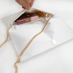Load image into Gallery viewer, Pretty Robes BRIDE Clutch Purse for Wedding Day &amp; Bachelorette Party,Bridal Purse, Gift for Bride To Be (Gold)
