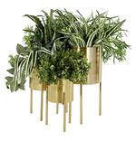 Load image into Gallery viewer, Deco 79 Metal Indoor Outdoor Planter Large Planter Pot with Removable Stand, Set of 3 Planters 18&quot;, 14&quot;, 12&quot;H, Gold
