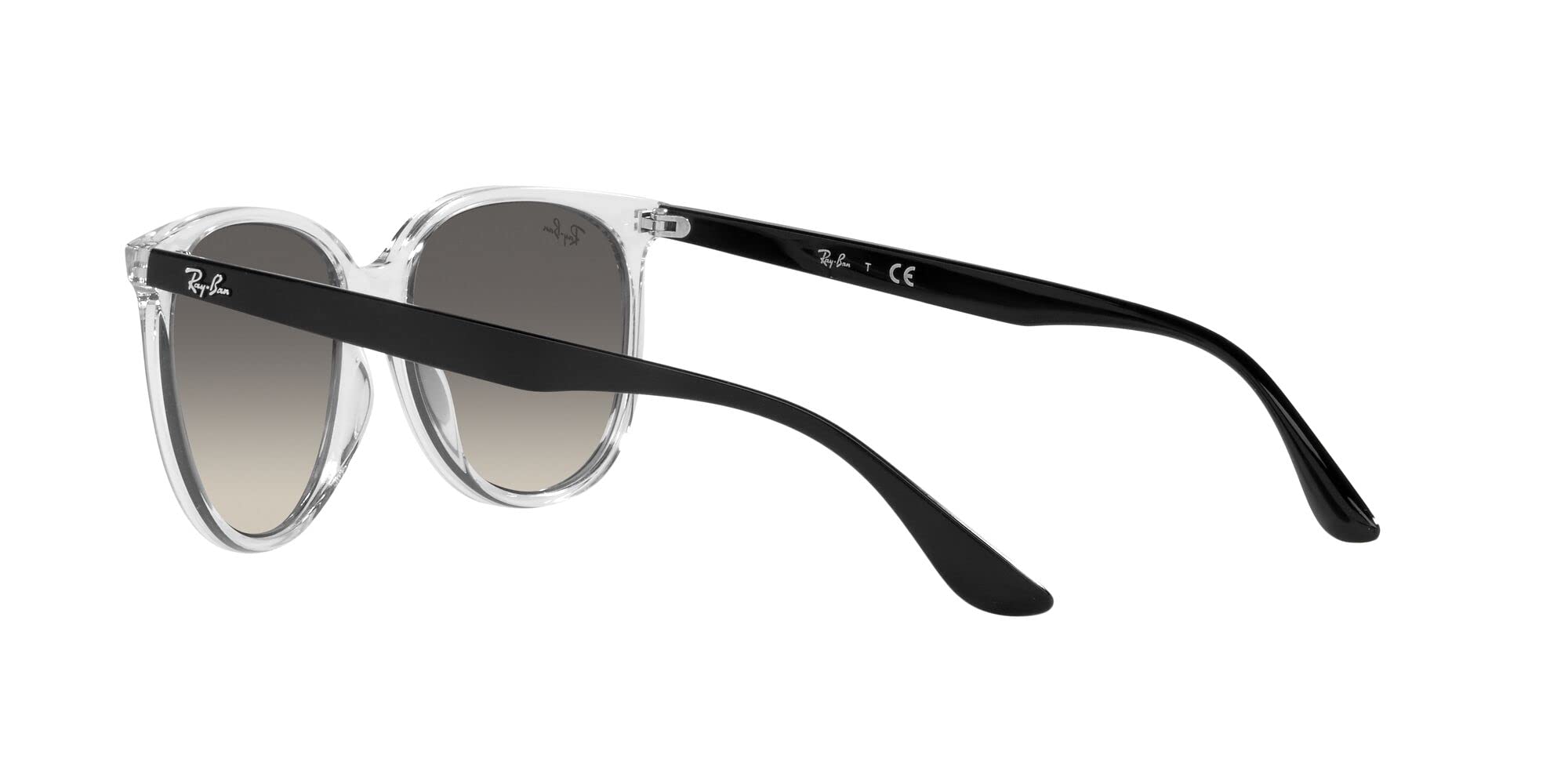 Ray-Ban Women's RB4378 Square Sunglasses, Transparent/Grey Gradient, 54 mm